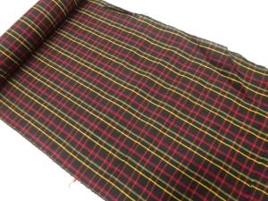 アンティーク　格子模様織り出し　着尺反物